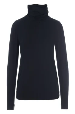 Henriette Steffensen Copenhagen BLUSE HOHER KRAGEN | 96079 BLACK New
