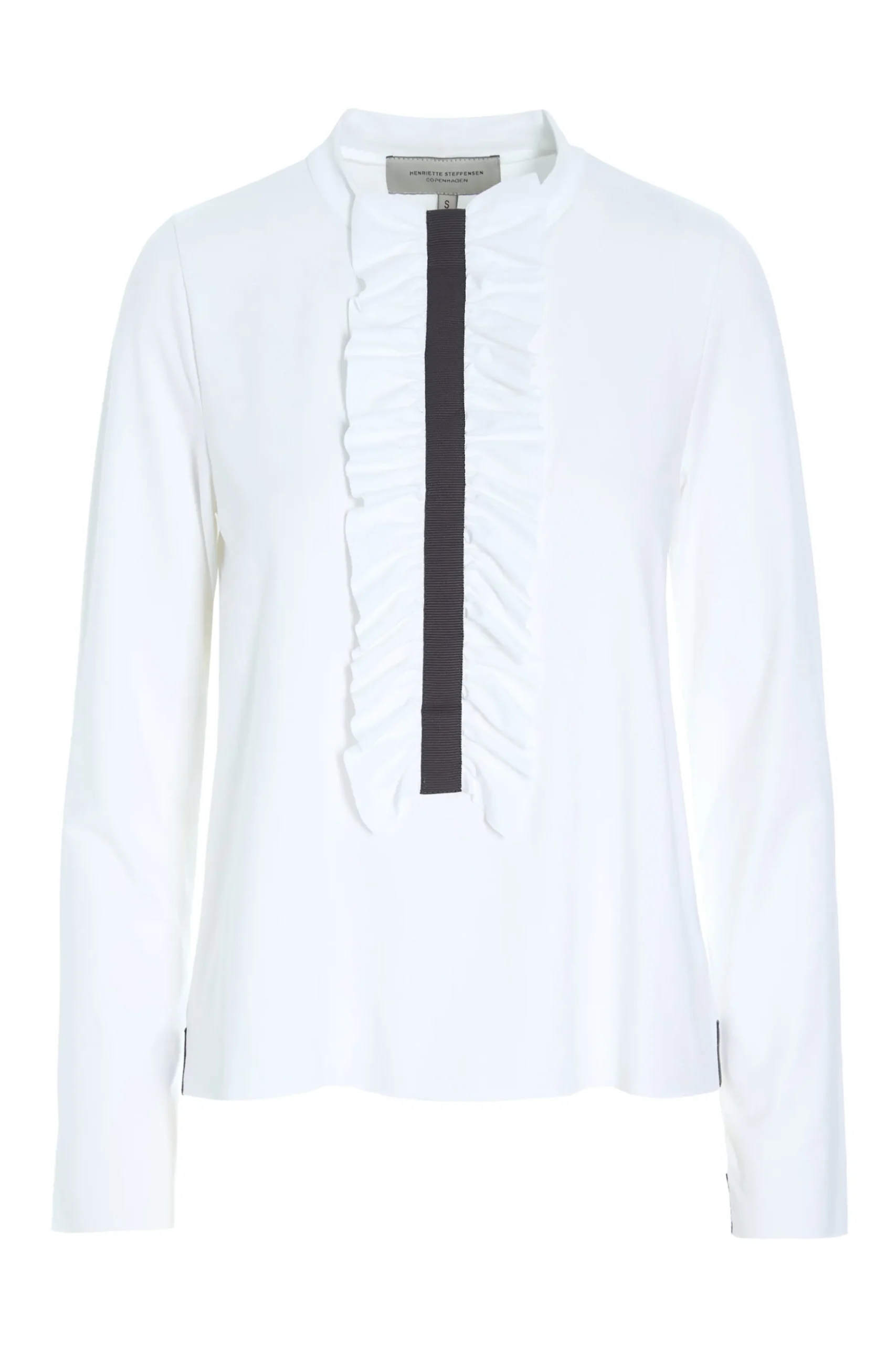 Henriette Steffensen Copenhagen BLUSE M/ RÜSCHEN | 96090 WHITE Clearance