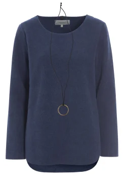 Henriette Steffensen Copenhagen BLUSE MIT SIGANTUR HALSSCHMUCK | 1332 DENIM Flash Sale