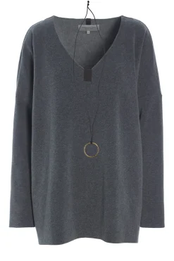 Henriette Steffensen Copenhagen BLUSE V-AUSSCHNITT | 1336 GREY Outlet
