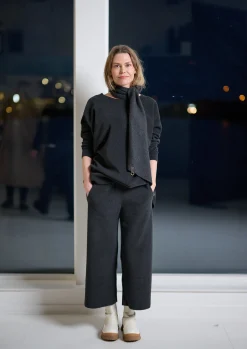 Henriette Steffensen Copenhagen FLARE HOSEN 3/4 LÄNGE | 2115 SOFT BLACK Cheap