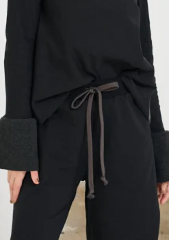 Henriette Steffensen Copenhagen FLARE SWEATHOSE | 72009 BLACK Flash Sale