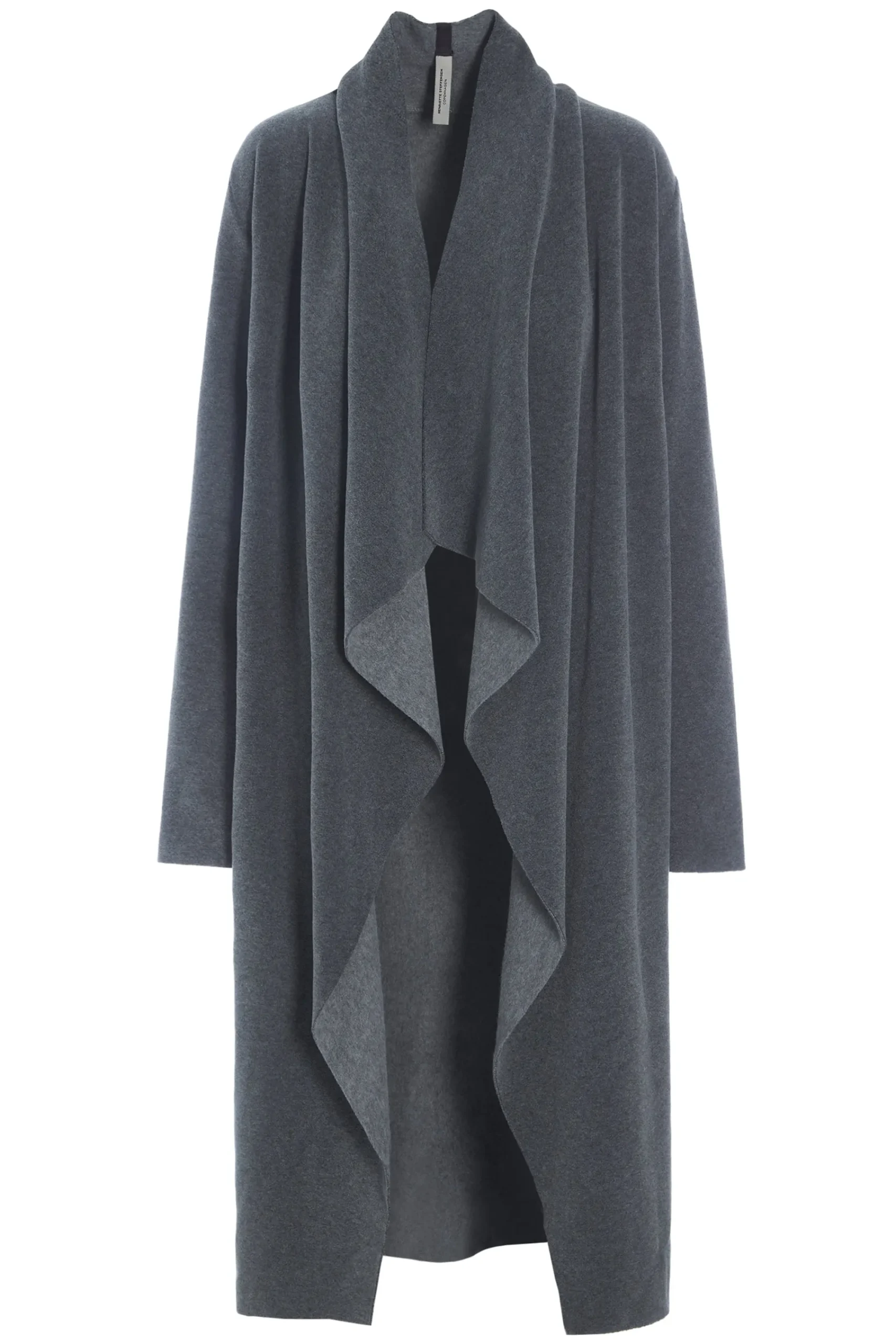 Henriette Steffensen Copenhagen LANGE CARDIGAN M/ WASSERFALL | 7131 GREY Hot