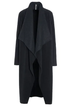 Henriette Steffensen Copenhagen LANGE CARDIGAN M/ WASSERFALL | 7131 SOFT BLACK Discount