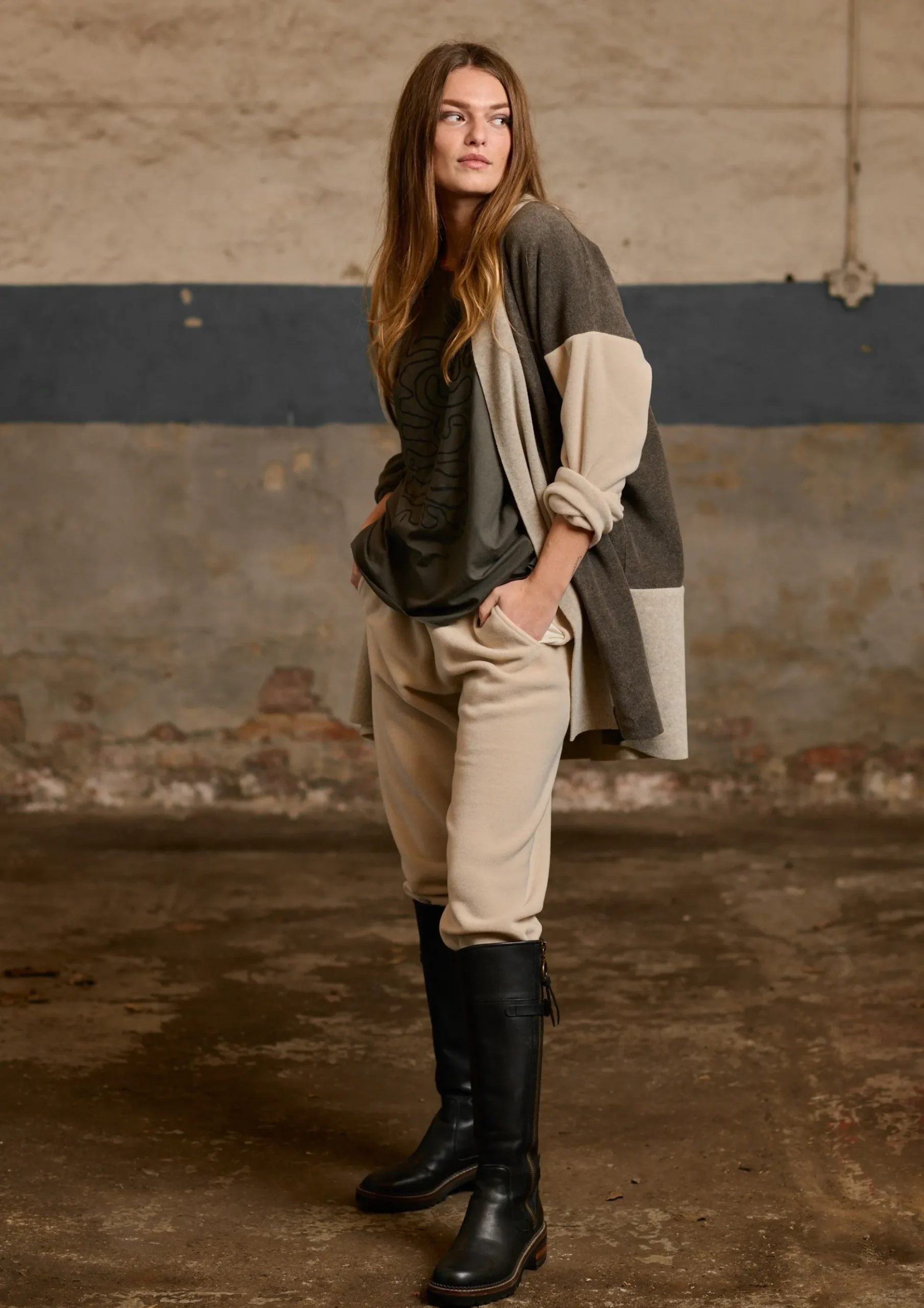 Henriette Steffensen Copenhagen NO WASTE CARDIGAN | 7175 BARK/KIT/SAND Clearance