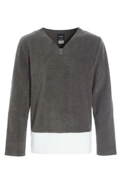 Henriette Steffensen Copenhagen ONE SIZE BLUSE MÂNNER | 1013C BARK/OFF WHITE Store
