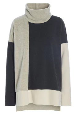 Henriette Steffensen Copenhagen PULLOVER PATCH | 1380 SOFT BLACK/SAND/KIT Discount