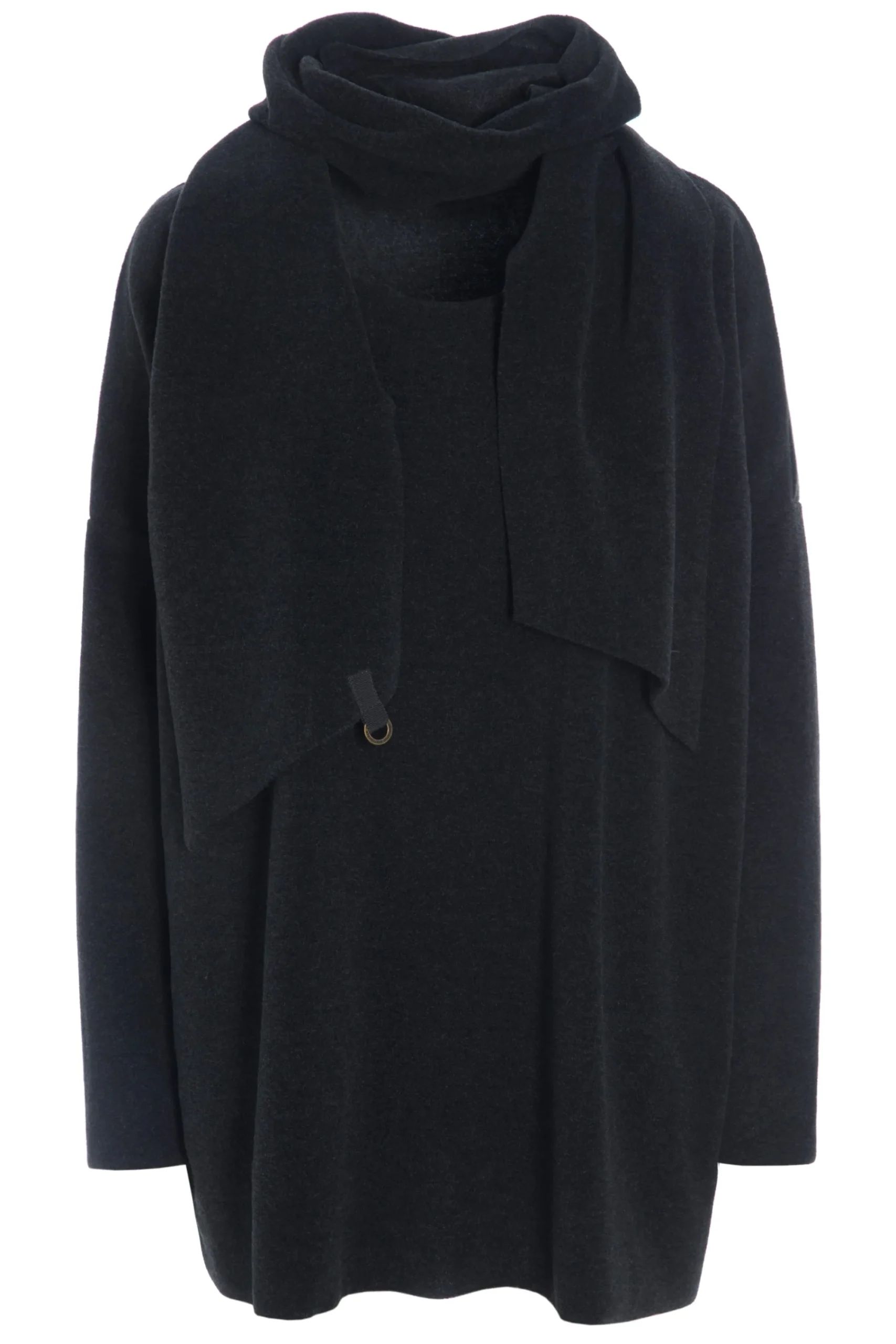 Henriette Steffensen Copenhagen SWEATER MIT SCHAL | 1338 SOFT BLACK Best Sale