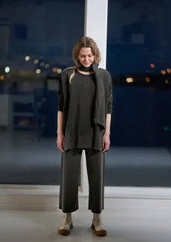 Henriette Steffensen Copenhagen SWEATER MIT SCHAL | 1338 SOFT BLACK Best Sale