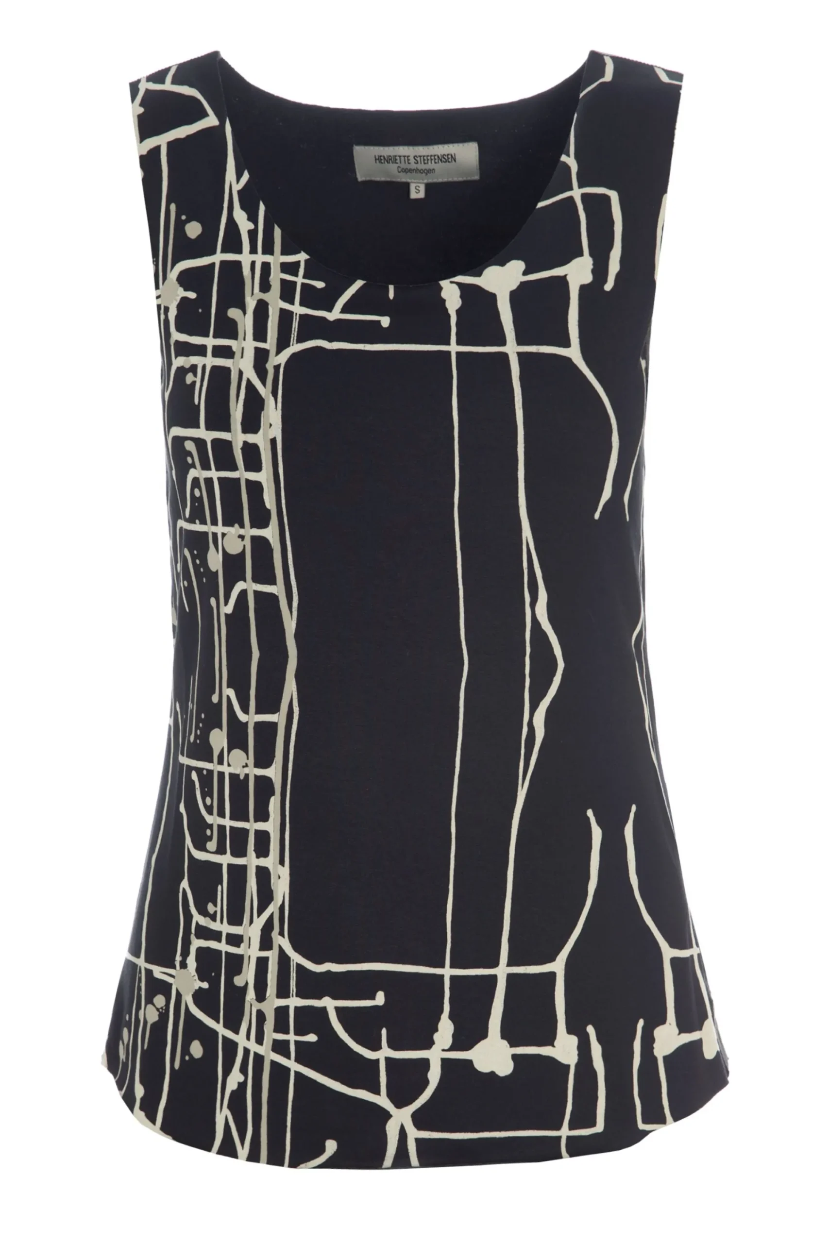 Henriette Steffensen Copenhagen TOP | 96041 ART PRINT BLACK New