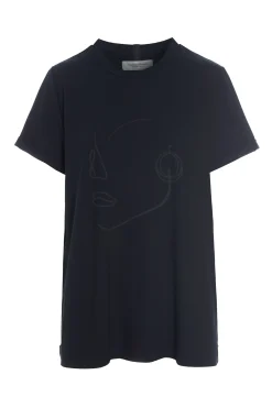Henriette Steffensen Copenhagen T-SHIRT FACE IT | 96089 BLACK Sale