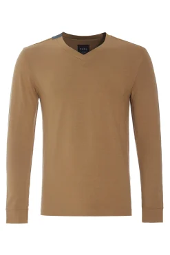 Henriette Steffensen Copenhagen T-SHIRT V-AUSSCHNITT LANGARM | 1021C CAMEL Fashion
