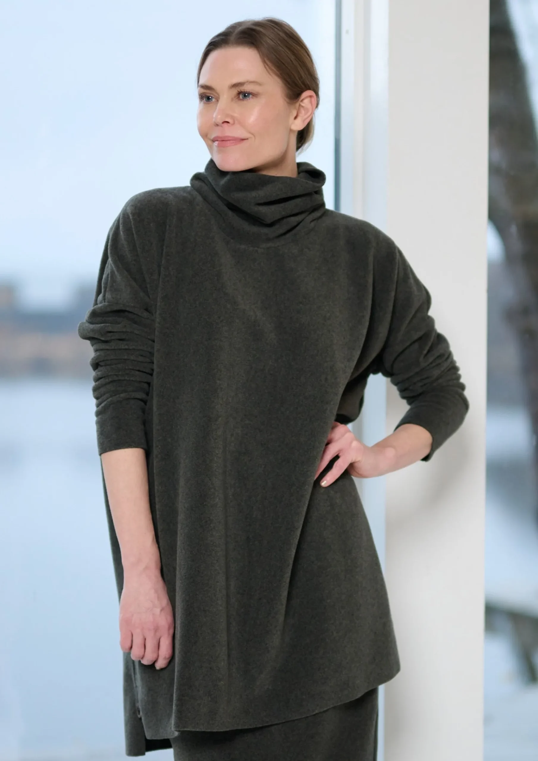 Henriette Steffensen Copenhagen TUNIC MIT HOHEM HALS | 1288 SOFT BLACK Discount